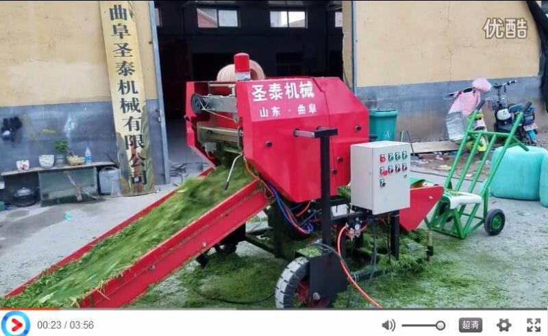 青貯秸（jiē）稈打捆包膜現場展示